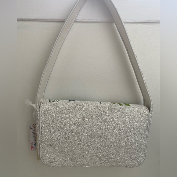 MADE INDIA VIRAL Beaded Embroidered Veggie Floral Women's Bag NEW - Picture 4 of 6